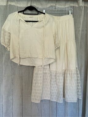 Cotton Ivory Textured Dress